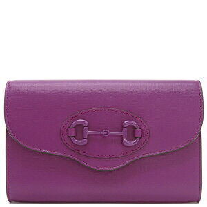 Gucci Horsebit Leather Shoulder Bag Purple Sherry Line Web